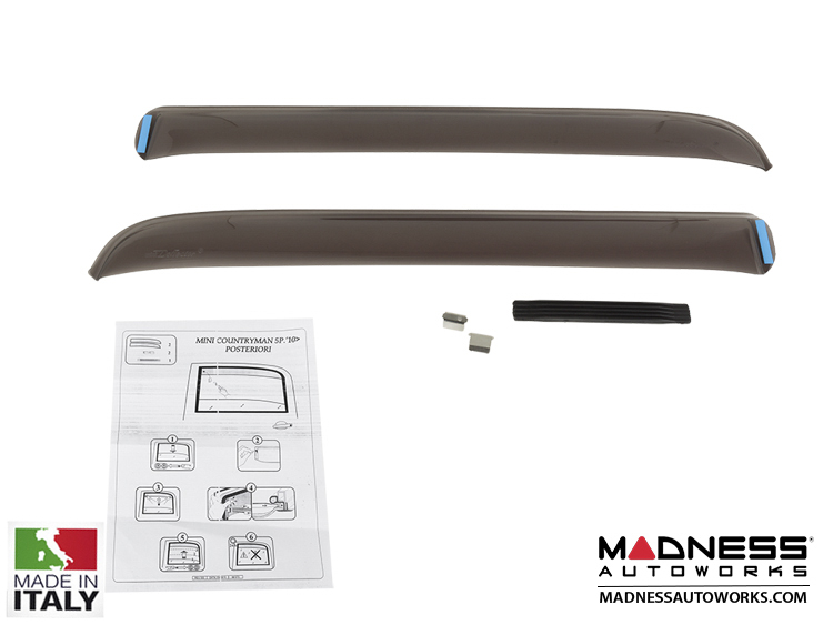 MINI Cooper Countryman Side Window Air Deflectors by Farad - Rear (R60 Model)
